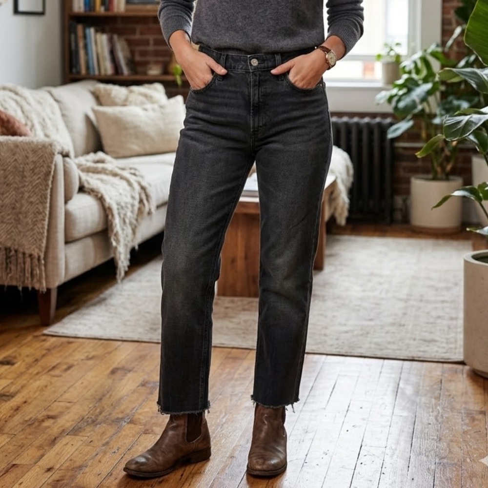 Abercrombie & Fitch Dark Gray Straight Jeans